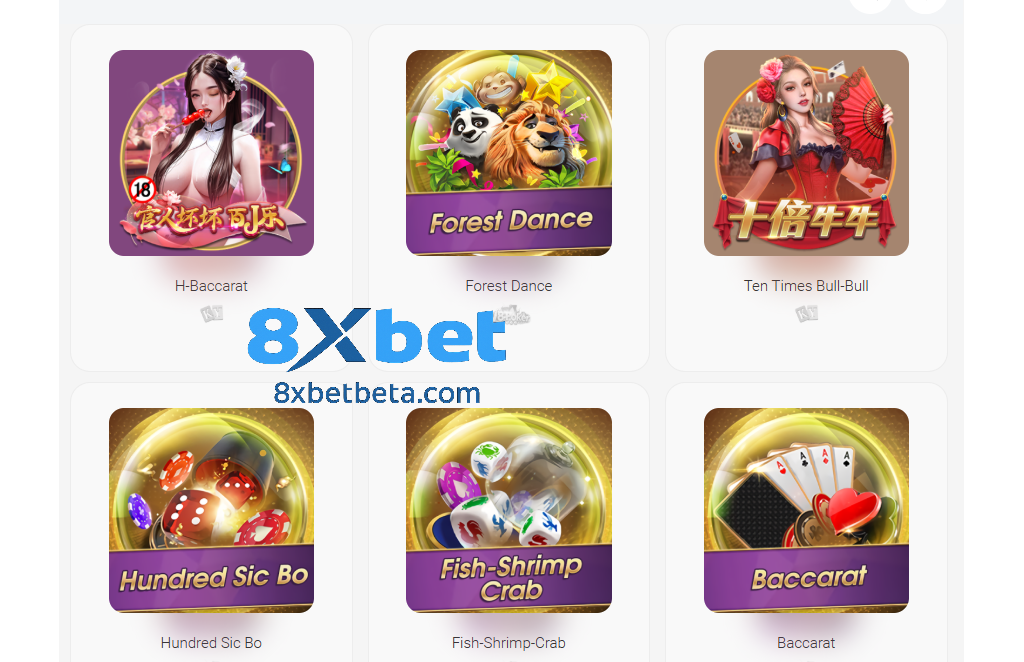 Giao diện website của 8xBET được đánh giá cao bởi sự tinh tế