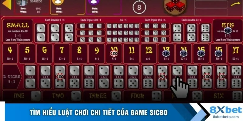 Tìm hiểu luật chơi chi tiết của game Sicbo